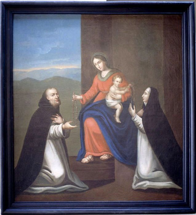 Tableau : Vierge à l'Enfant au Rosaire