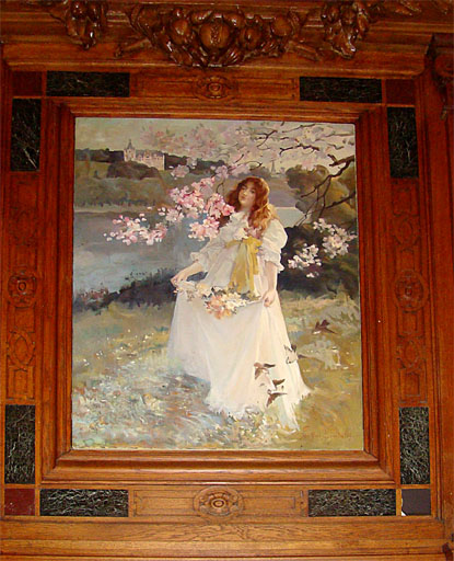 cheminée ; lambris de revêtement ; tableau - © Ministère de la Culture (France), Conservation des antiquités et des objets d’art de l’Ain, tous droits réservés