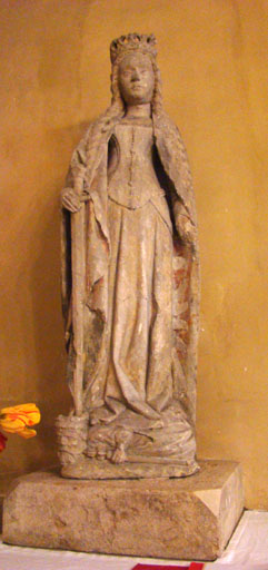 statue Sainte Catherine d'Alexandrie - © Ministère de la Culture (France), Conservation des antiquités et des objets d’art de l’Ain, tous droits réservés