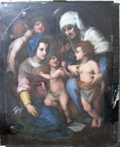 tableau   Vierge avec sainte Elisabeth, l'Enfant Jésus et saint Jean-Baptiste    - © Ministère de la Culture (France), Conservation des antiquités et des objets d’art de l’Ain, tous droits réservés