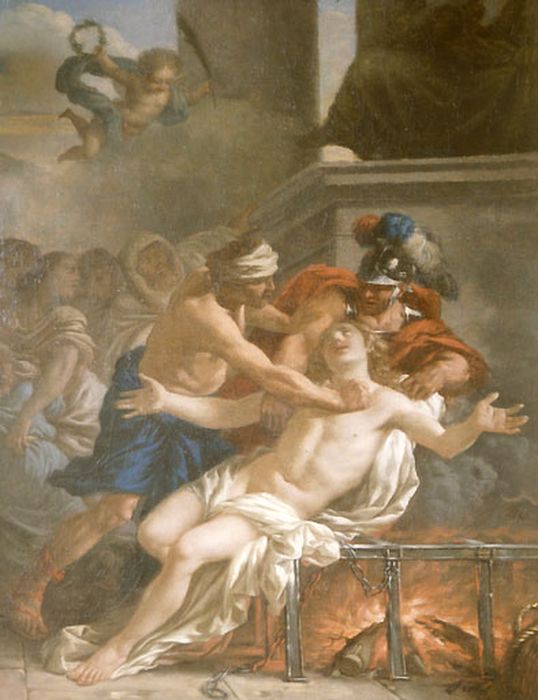 tableau : le Martyre de saint Laurent - © Ministère de la Culture (France), Conservation des antiquités et des objets d’art de l’Ain, tous droits réservés