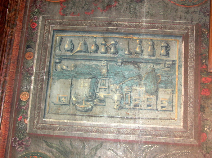 lambris de revêtement ; plafond, vue générale.