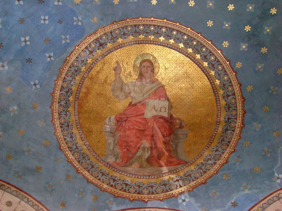 peinture monumentale : Christ bénissant