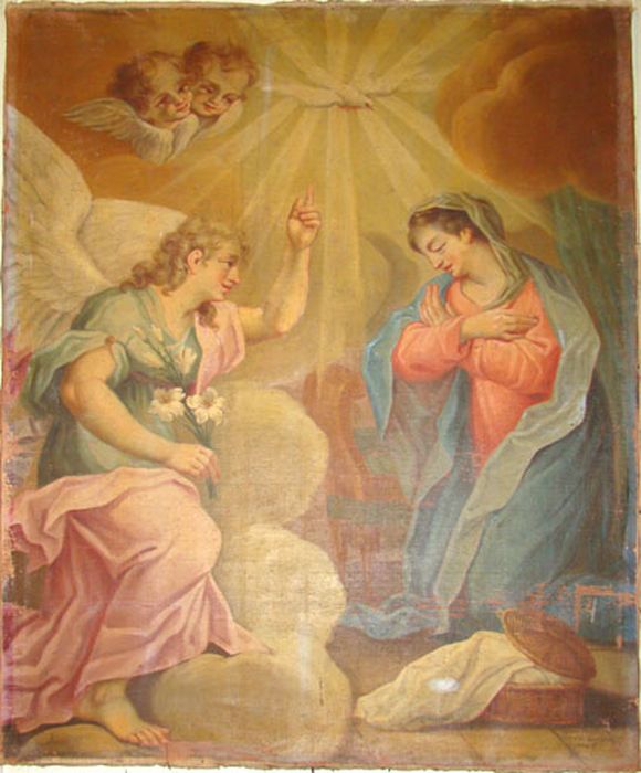 Tableau : Annonciation (L') - © Ministère de la Culture (France), Conservation des antiquités et des objets d’art de l’Ain, tous droits réservés
