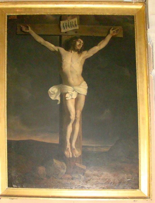 Tableau : Christ en croix 2 - © Ministère de la Culture (France), Conservation des antiquités et des objets d’art de l’Ain, tous droits réservés