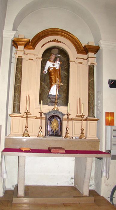 Retable ; tabernacle de la Vierge