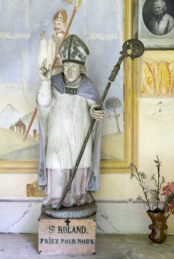 Statue demi-nature : Saint Roland - © Ministère de la Culture (France), Conservation des antiquités et des objets d’art de l’Ain, tous droits réservés