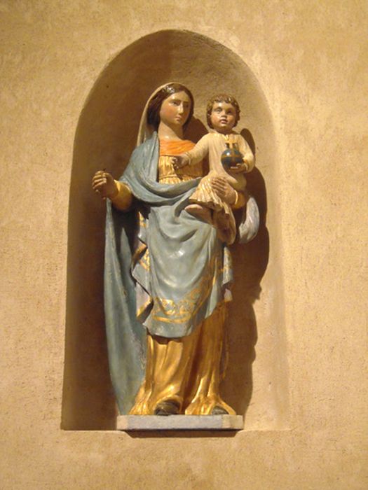 statue demi-nature : Vierge à l'Enfant - © Ministère de la Culture (France), Conservation des antiquités et des objets d’art de l’Ain, tous droits réservés