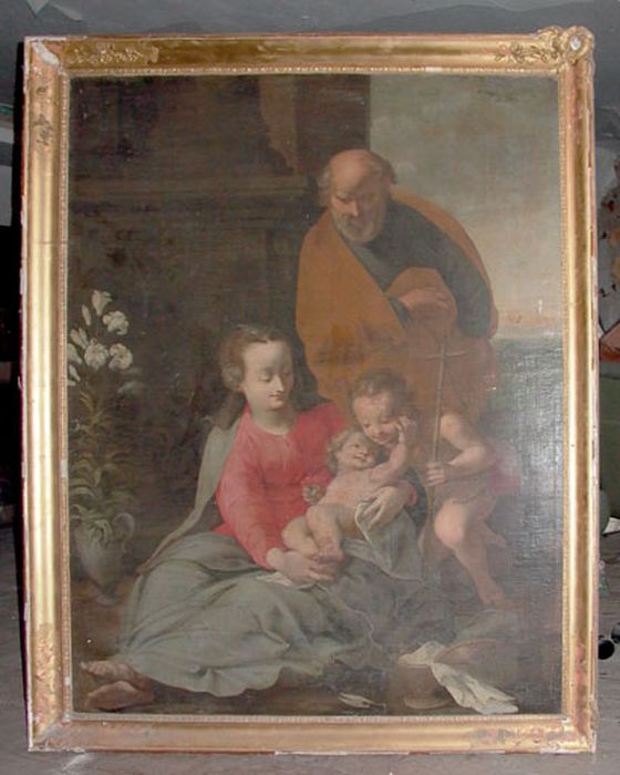 tableau : Sainte Famille avec saint Jean-Baptiste (La)