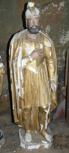 Statue demi-nature : Saint Maurice - © Ministère de la Culture (France), Conservation des antiquités et des objets d’art de l’Ain, tous droits réservés