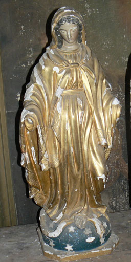 Statue demi-nature : Vierge de l'Apocalypse - © Ministère de la Culture (France), Conservation des antiquités et des objets d’art de l’Ain, tous droits réservés
