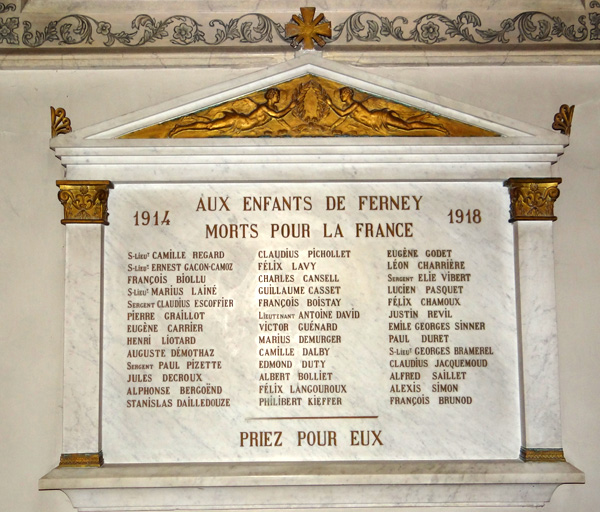 plaque commémorative, vue générale