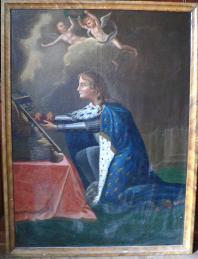 Tableau : Saint Louis adorant la Croix