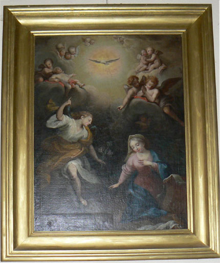 Tableau : Annonciation (L') - © Ministère de la Culture (France), Conservation des antiquités et des objets d’art de l’Ain, tous droits réservés