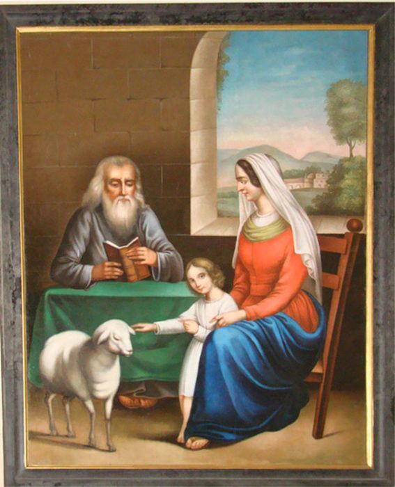 Tableau : Sainte Famille à l'Agneau - © Ministère de la Culture (France), Conservation des antiquités et des objets d’art de l’Ain, tous droits réservés