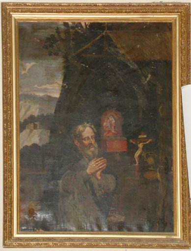 tableau Saint Antoine ermite - © Ministère de la Culture (France), Conservation des antiquités et des objets d’art de l’Ain, tous droits réservés