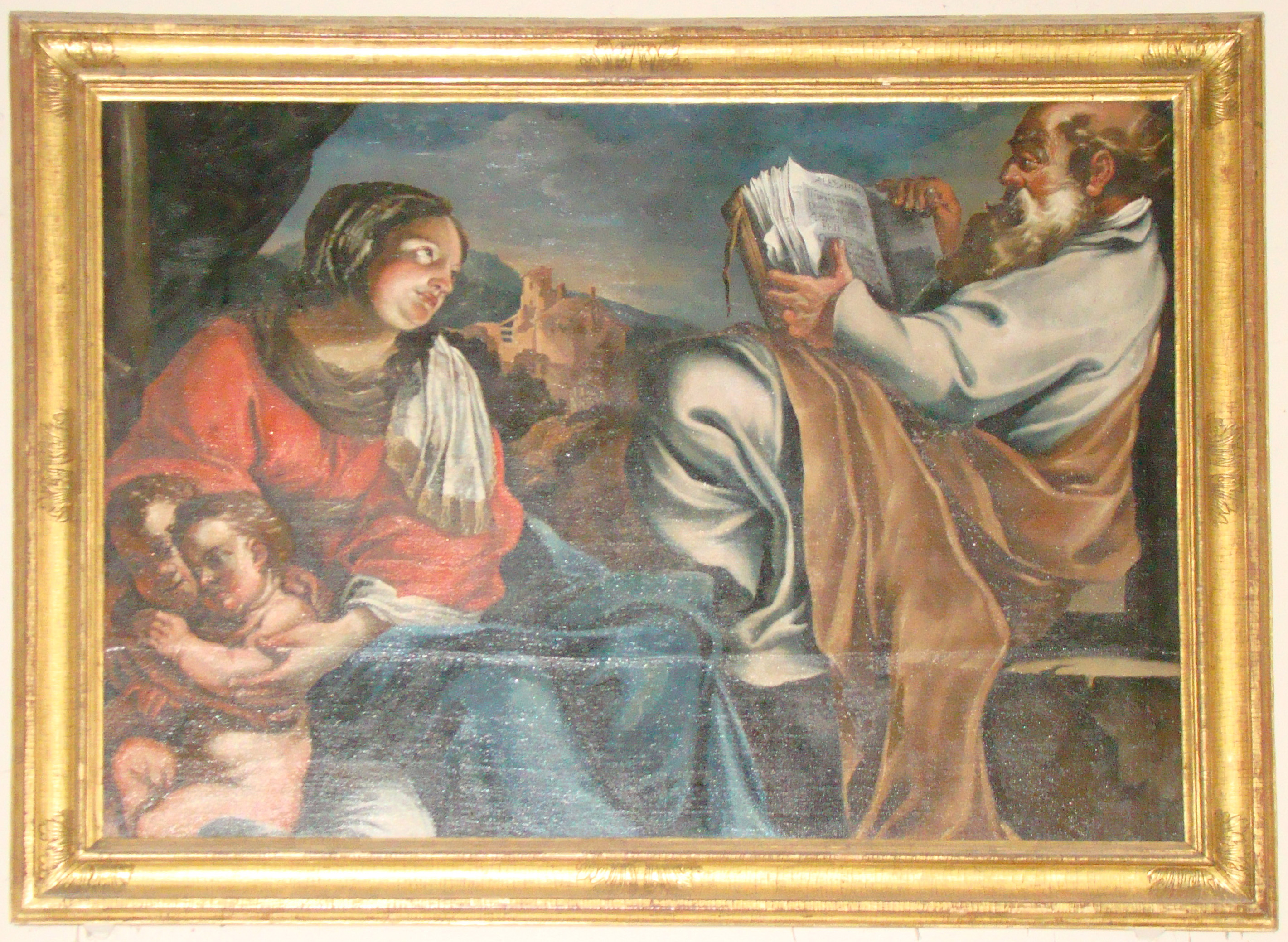 tableau Vierge à l'Enfant et saint Luc - © Ministère de la Culture (France), Conservation des antiquités et des objets d’art de l’Ain, tous droits réservés