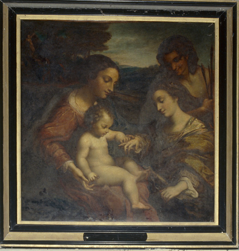 tableau Mariage mystique de sainte Catherine - © Ministère de la Culture (France), Conservation des antiquités et des objets d’art de l’Ain, tous droits réservés