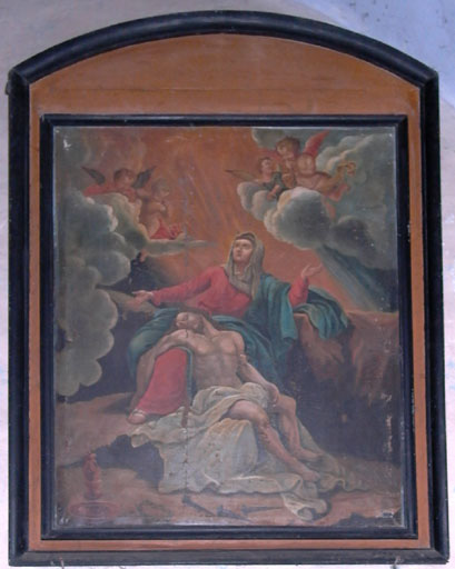 tableau Vierge de Pitié - © Ministère de la Culture (France), Conservation des antiquités et des objets d’art de l’Ain, tous droits réservés
