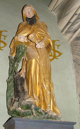 statue Saint Antoine abbé - © Ministère de la Culture (France), Conservation des antiquités et des objets d’art de l’Ain, tous droits réservés