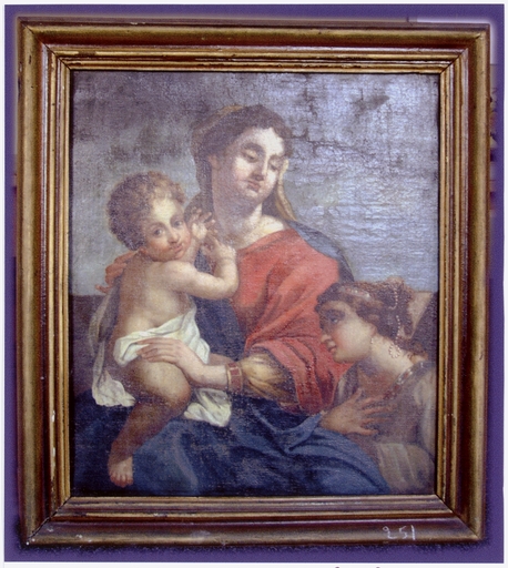 tableau Vierge à l'Enfant ou sainte Catherine ? - © Ministère de la Culture (France), Conservation des antiquités et des objets d’art de l’Ain, tous droits réservés