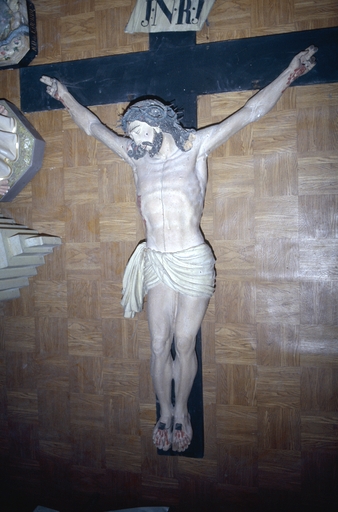 statue   Christ en croix    - © Ministère de la Culture (France), Conservation des antiquités et des objets d’art de l’Ain, tous droits réservés