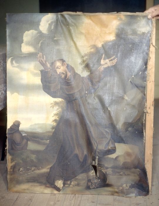 Tableau : saint François d'Assise - © Ministère de la Culture (France), Conservation des antiquités et des objets d’art de l’Ain, tous droits réservés