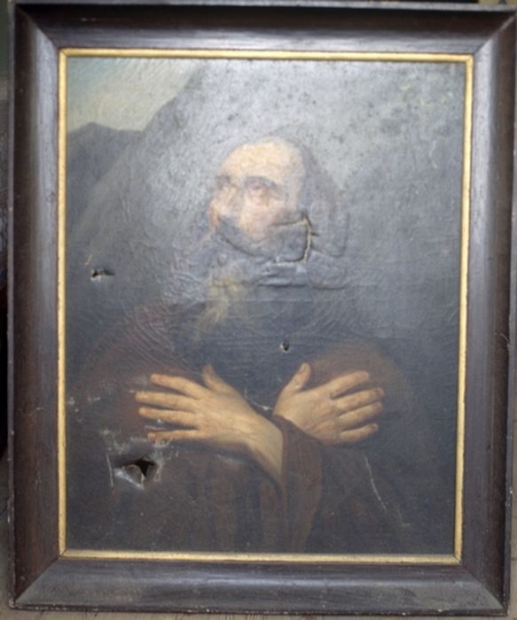 Tableau : saint religieux - © Ministère de la Culture (France), Conservation des antiquités et des objets d’art de l’Ain, tous droits réservés