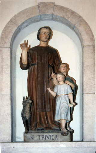 statue   Saint Trivier et deux enfants 2   - © Ministère de la Culture (France), Conservation des antiquités et des objets d’art de l’Ain, tous droits réservés