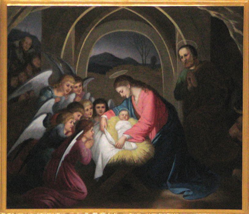 Tableau : Nativité - © Ministère de la Culture (France), Conservation des antiquités et des objets d’art de l’Ain, tous droits réservés