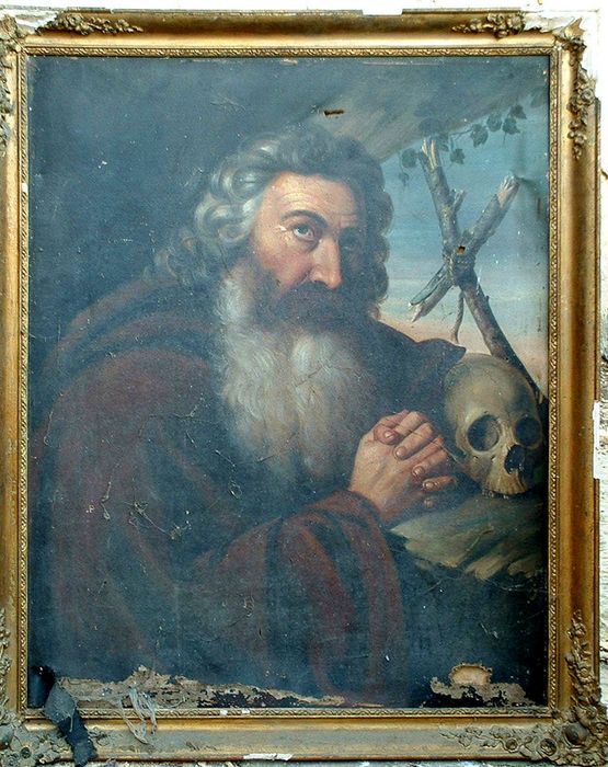 Tableau : saint Jérôme - © Ministère de la Culture (France), Conservation des antiquités et des objets d’art de l’Ain, tous droits réservés
