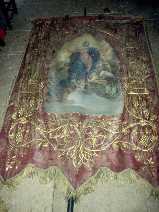Bannière de procession : Adoration du Saint-Sacrement ; Assomption de la Vierge