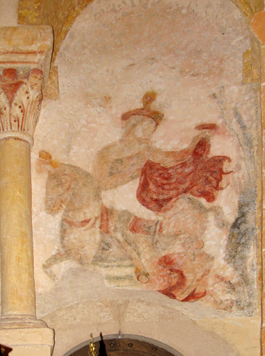 peinture monumentale saint François-d'Assise recevant les stigmates ; la Charité de saint Martin - © Ministère de la Culture (France), Conservation des antiquités et des objets d’art de l’Ain, tous droits réservés