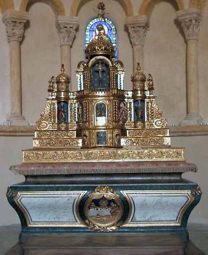 ancien maître-autel ; retable ; ensemble de 7 statues ; dais d'autel - © Ministère de la Culture (France), Conservation des antiquités et des objets d’art de l’Ain, tous droits réservés