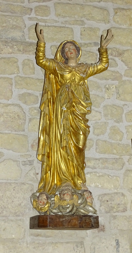 statue   Vierge orante    - © Ministère de la Culture (France), Conservation des antiquités et des objets d’art de l’Ain, tous droits réservés