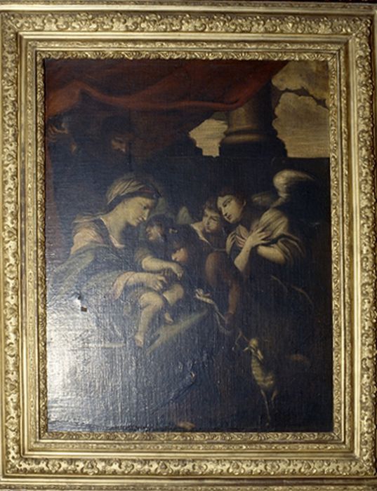 Tableau : Vierge à la colonne - © Ministère de la Culture (France), Conservation des antiquités et des objets d’art de l’Ain, tous droits réservés