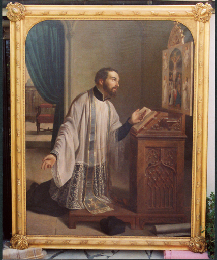 tableau Saint Ignace en prière - © Ministère de la Culture (France), Conservation des antiquités et des objets d’art de l’Ain, tous droits réservés