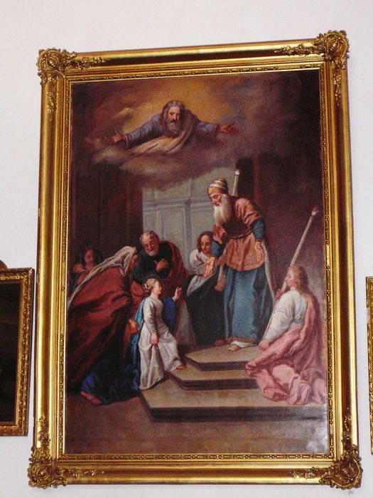 tableau : Présentation de la Vierge au temple - © Ministère de la Culture (France), Conservation des antiquités et des objets d’art des Hautes-Alpes - Tous droits réservés