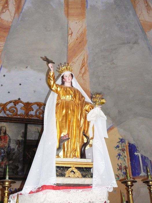 statue : sainte Catherine - © Ministère de la Culture (France), Conservation des antiquités et des objets d’art des Hautes-Alpes - Tous droits réservés