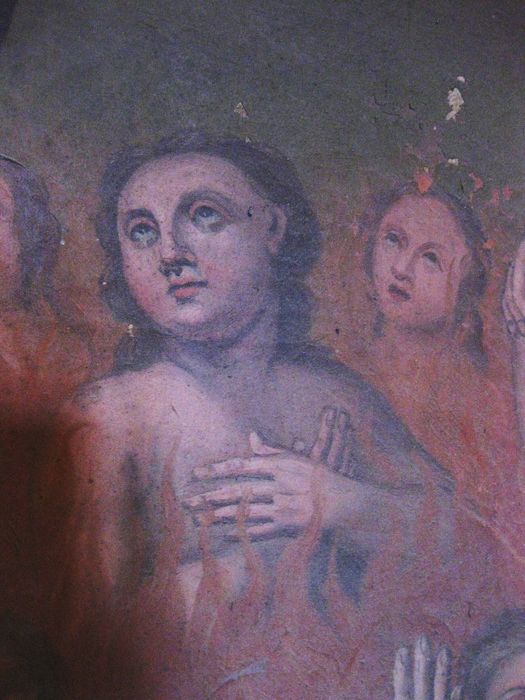 tableau : Les Ames du Purgatoire ou Le Purgatoire, détail - © Ministère de la Culture (France), Conservation des antiquités et des objets d’art des Hautes-Alpes - Tous droits réservés