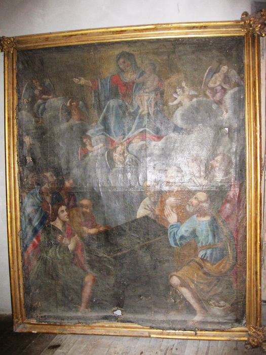 tableau : Vierge à l'Enfant, les apôtres et le tombeau ouvert ou L'Assomption - © Ministère de la Culture (France), Conservation des antiquités et des objets d’art des Hautes-Alpes - Tous droits réservés