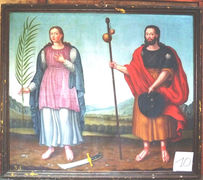 tableau : Sainte Catherine et saint Jacques - © Ministère de la Culture (France), Conservation des antiquités et des objets d’art des Hautes-Alpes - Tous droits réservés