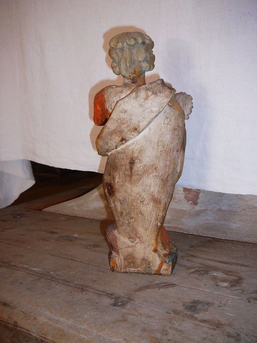 Statue-reliquaire : Saint non identifié, revers, vue générale - © Ministère de la Culture (France), Conservation des antiquités et des objets d’art des Hautes-Alpes - Tous droits réservés