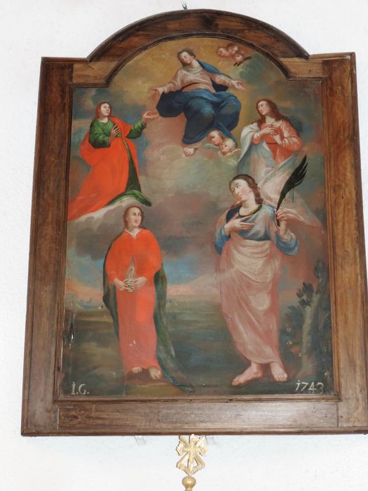 tableau : Saint Mammès et sainte Victoire - © Ministère de la Culture (France), Conservation des antiquités et des objets d’art des Hautes-Alpes - Tous droits réservés