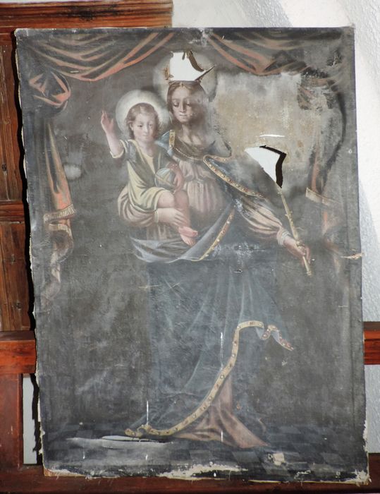 tableau : Vierge à l'Enfant - © Ministère de la Culture (France), Conservation des antiquités et des objets d’art de l'Ardèche - Tous droits réservés