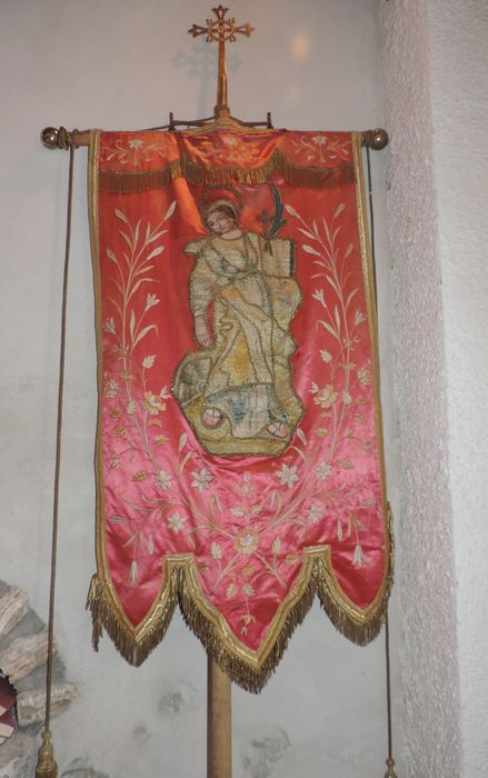 Bannière de procession, face sainte Catherine