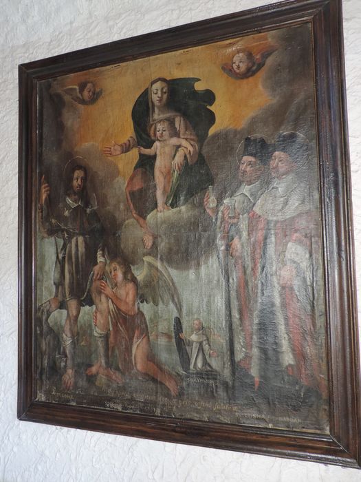 tableau: Saint Roch, saint Côme et saint Raymond et la Vierge à l'Enfant