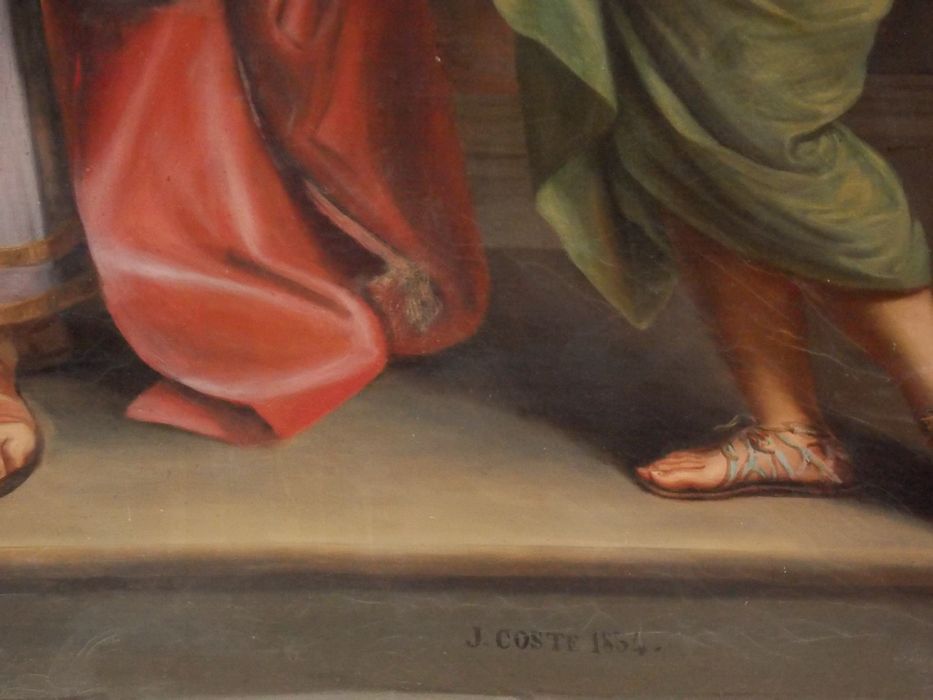 tableau : Présentation de la Vierge au temple, détail de la signature