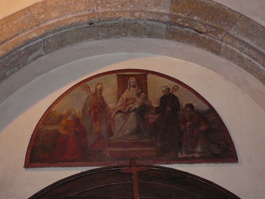 Tableau : Vierge à l'Enfant, Marie Madeleine, saint Marcellin, saint Benoît, saint Laurent