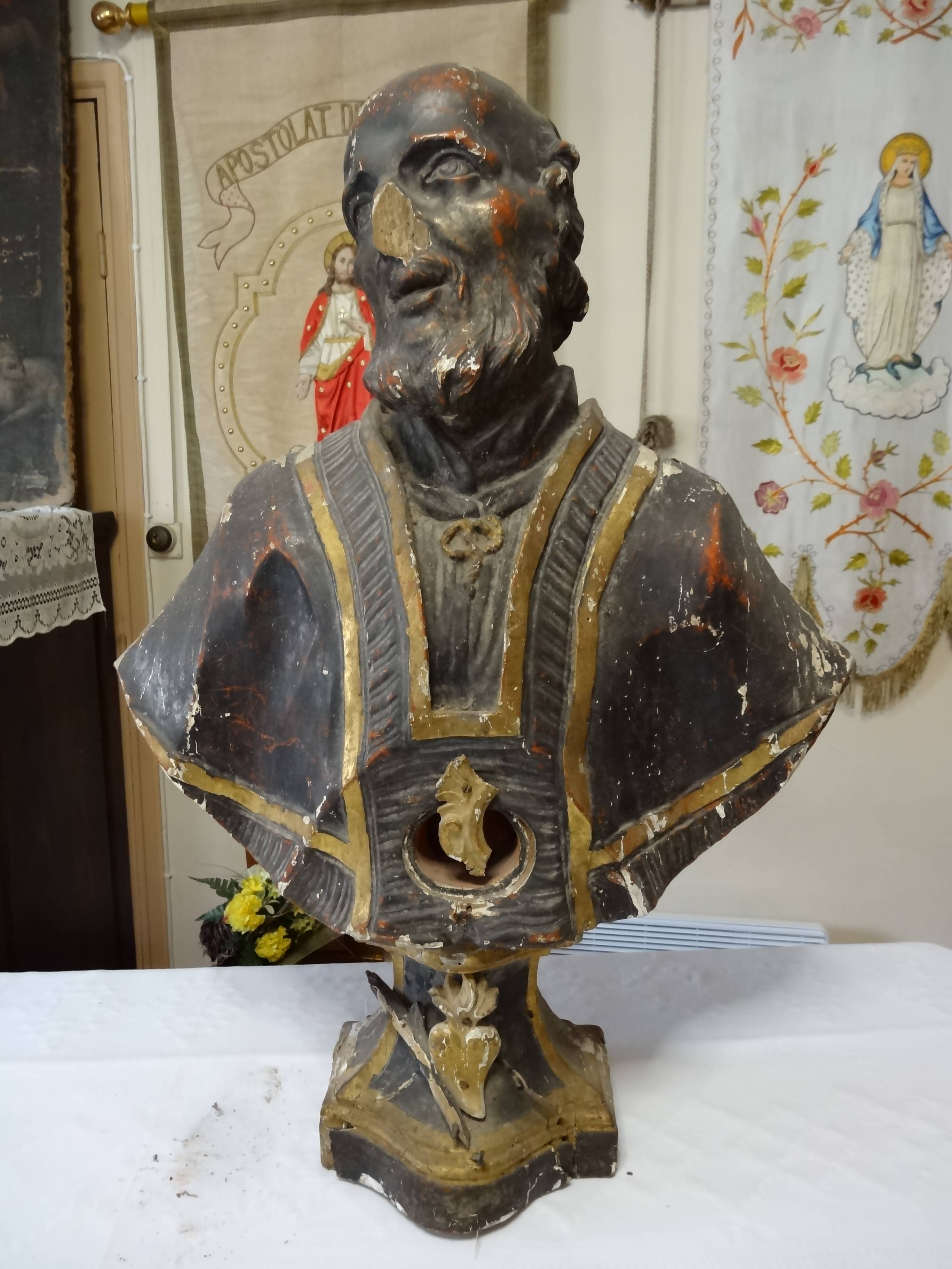 buste-reliquaire : Saint Philippe de Neri - © Ministère de la Culture (France), Conservation des antiquités et objets d'art des Alpes Maritimes – Tous droits réservés